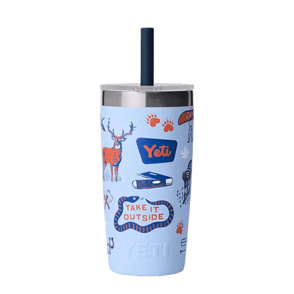 YETI RAMBLER JR. 10 OZ TUMBLER - BIG SKY SUMMER CAMP - BACK VIEW