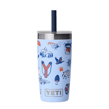 YETI RAMBLER JR. 10 OZ TUMBLER - BIG SKY SUMMER CAMP - FRONT VIEW