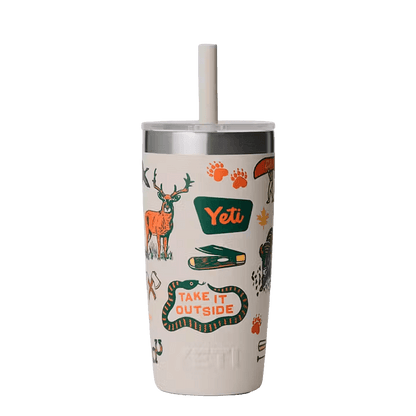 YETI RAMBLER JR. 10 OZ TUMBLER - CAPE SUMMER CAMP - BACK VIEW