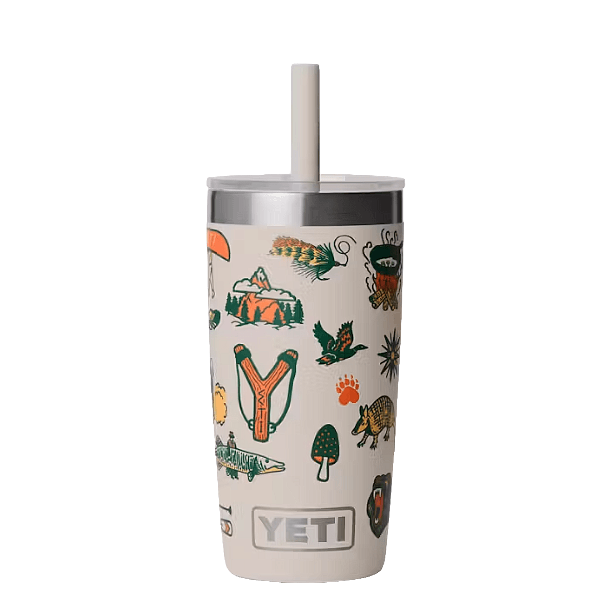 YETI RAMBLER JR. 10 OZ TUMBLER - CAPE SUMMER CAMP - FRONT VIEW