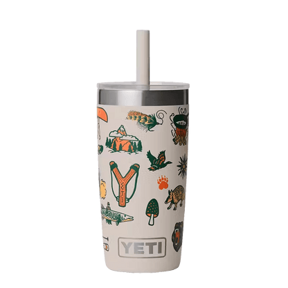 YETI RAMBLER JR. 10 OZ TUMBLER - CAPE SUMMER CAMP - FRONT VIEW