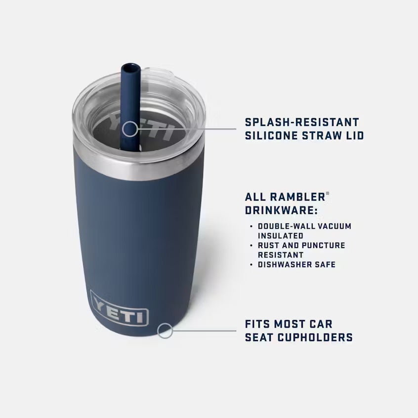YETI RAMBLER JR TUMBLER WITH SILICONE STRAW LID - 10 OZ