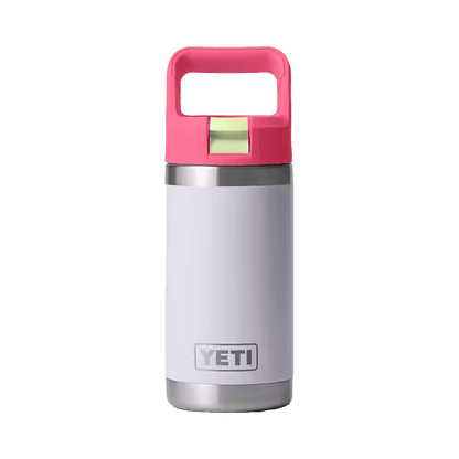 YETI 12 OZ RAMBLER JR BOTTLE + STRAW CAP - MIST PINK GRASSHOPPER