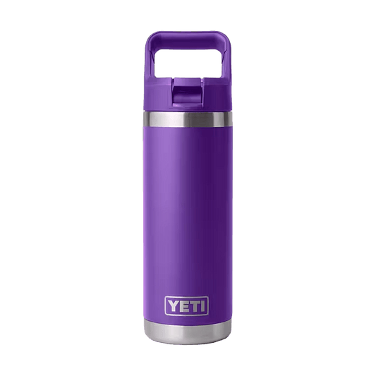 YETI 18OZ RAMBLER BOTTLE WITH STRAW CAP - PACE PURPLE