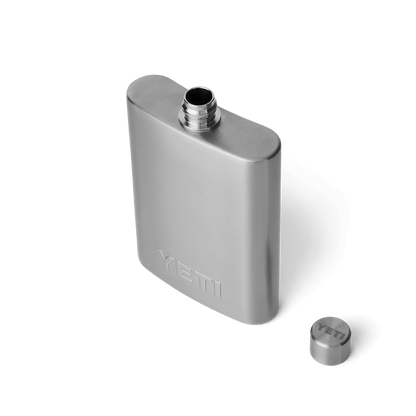 Silver YETI hip flask