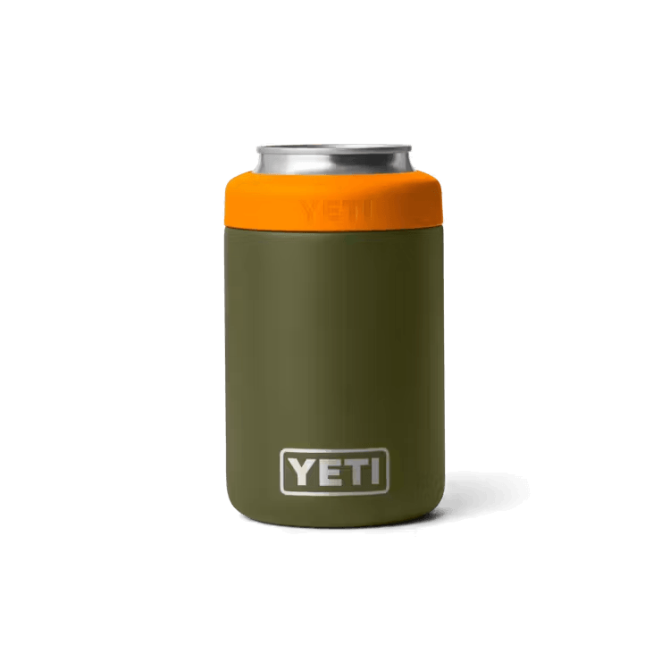 YETI RAMBLER 12 OZ COLSTER CAN COOLER olive / king crab orange