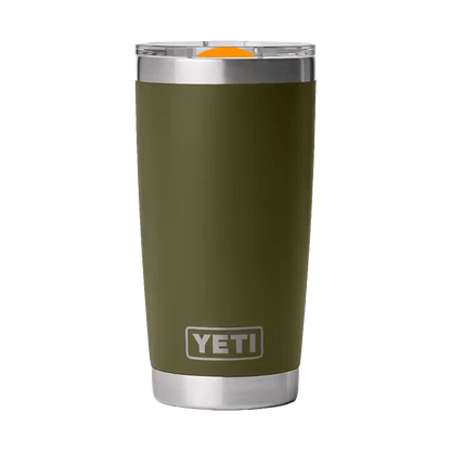 YETI RAMBLER 20 OZ TUMBLER WITH MAGSLIDER LID - OLIVE KING CRAB ORANGE