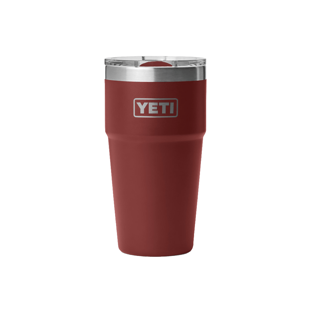YETI RAMBLER 20 OZ WITH MAGSLIDER STACKABLE CUP STAG RED