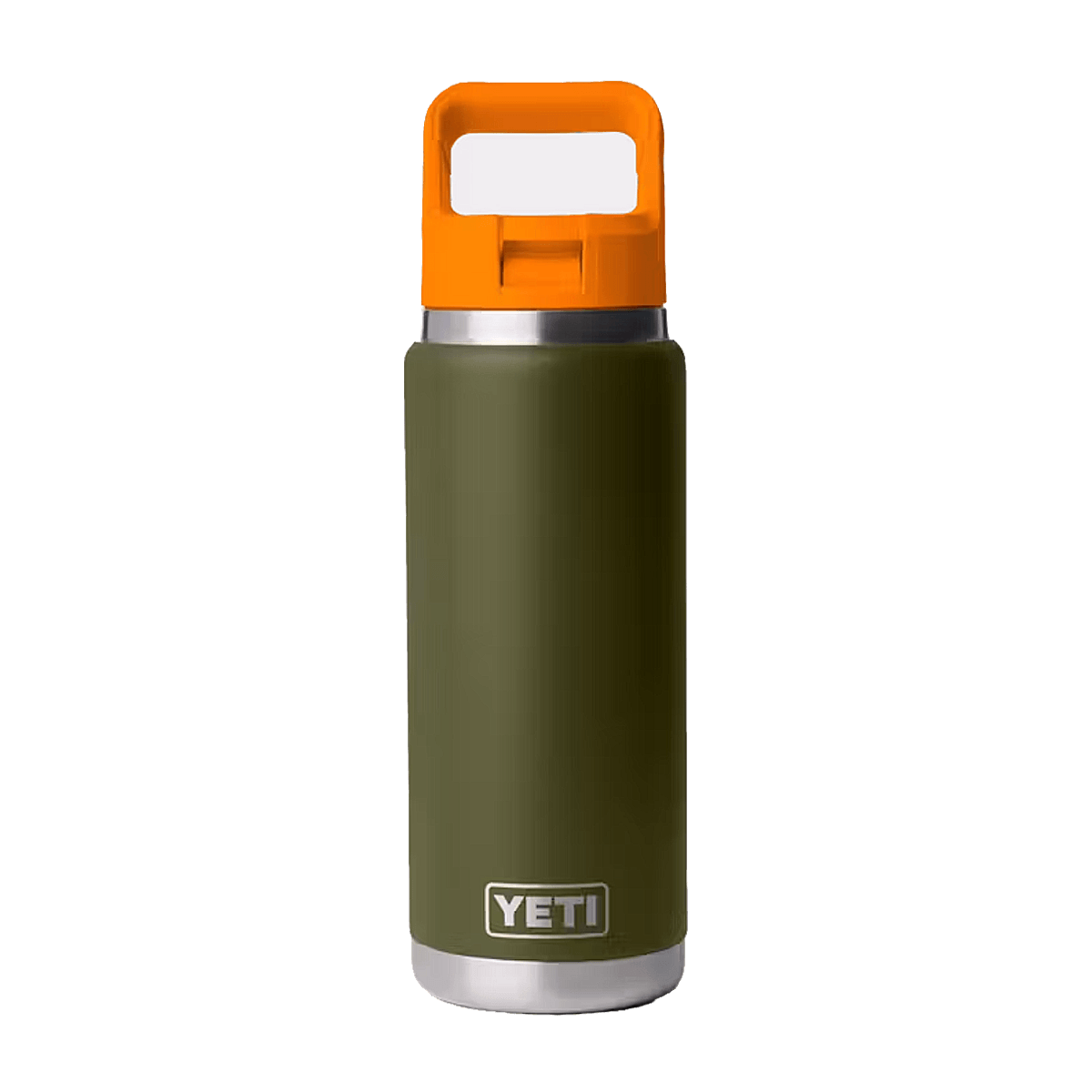 YETI RAMBLER 26 OZ TUMBLER STRAW BOTTLE - OLIVE KING CRAB ORANGE