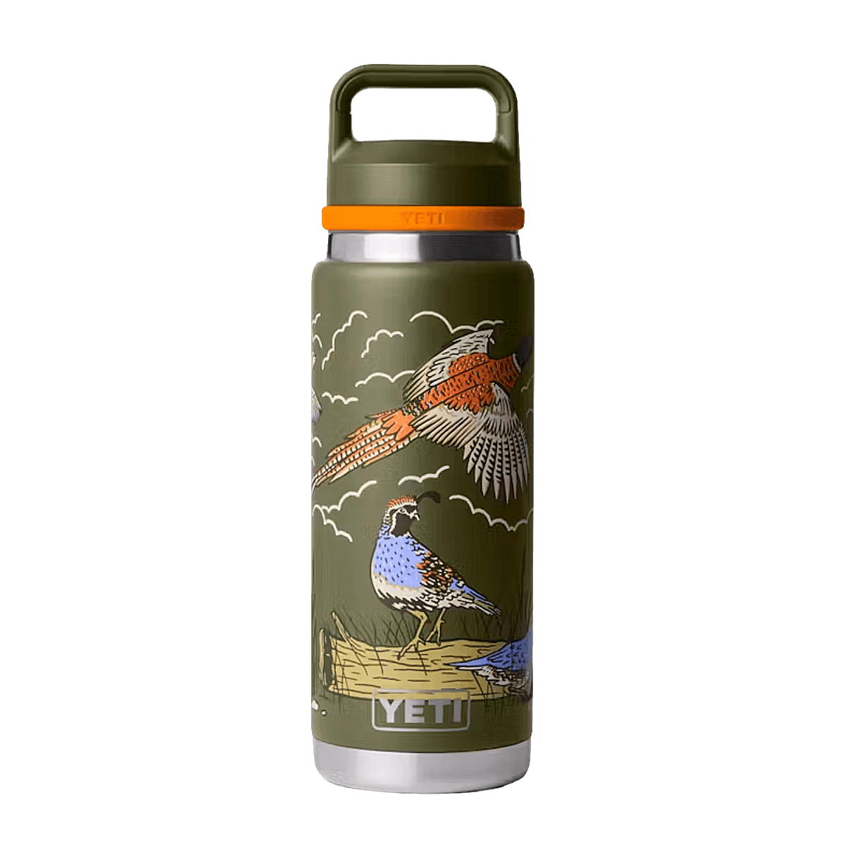 YETI RAMBLER 26 OZ WATER BOTTLE+ COLOR MATCH CHUG CAP - UPLAND BIRD OLIVE