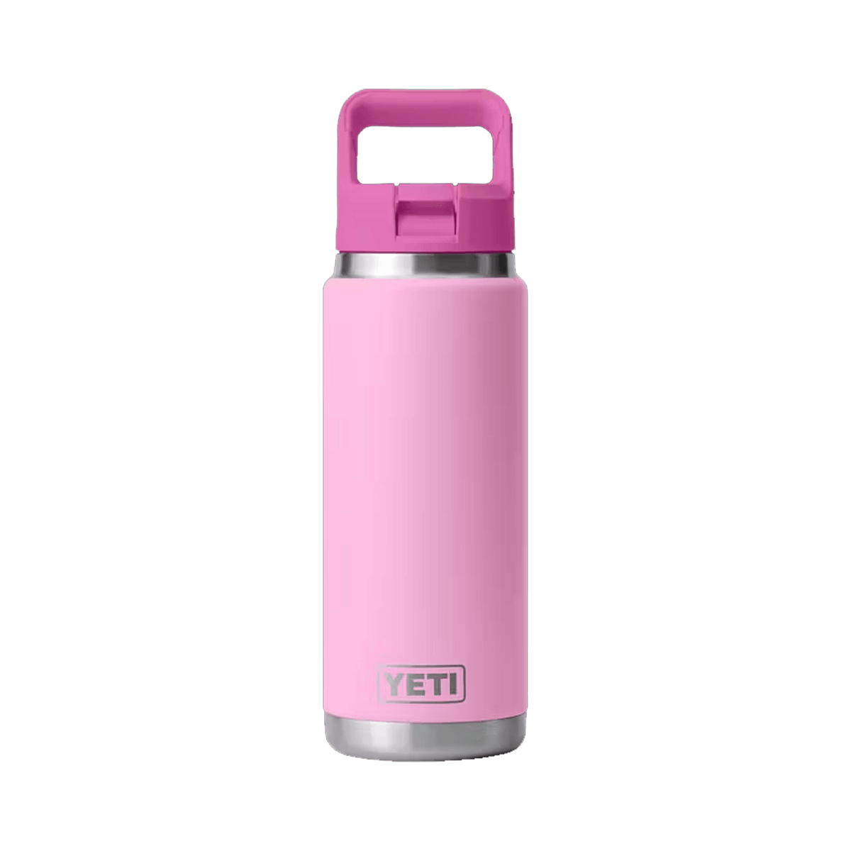 YETI RAMBLER 26 OZ WATER BOTTLE + COLOR MATCH STRAW CAP - POWER PINK WILDFLOWER