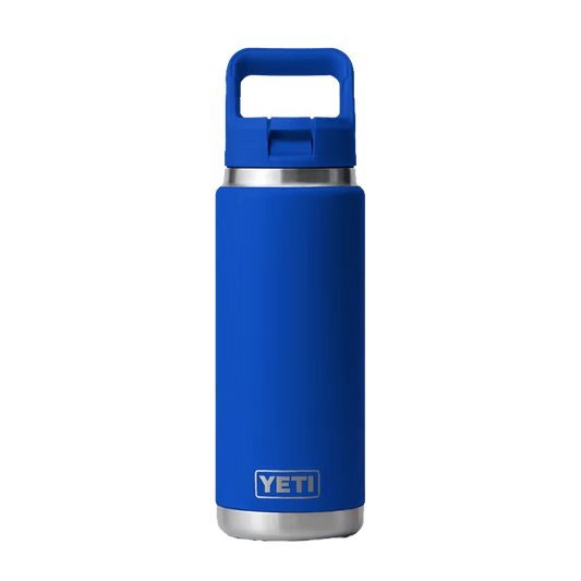 YETI RAMBLER 26 OZ WATER BOTTLE + COLOR MATCH STRAW CAP - ROYAL BLUE