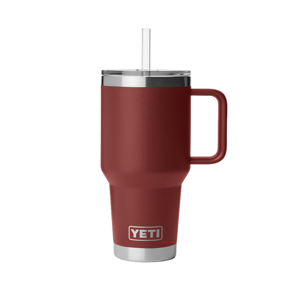 YETI RAMBLER 35 OZ STRAW STAG RED