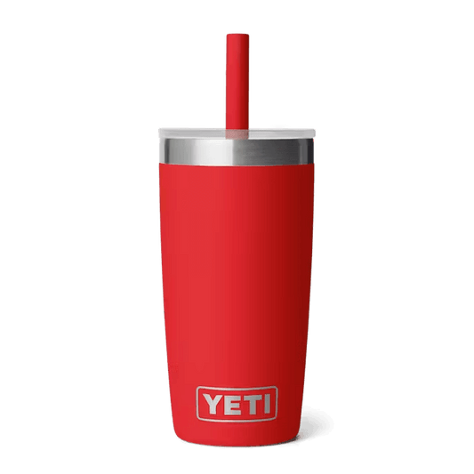 YETI RAMBLER JR TUMBLER WITH SILICONE STRAW LID - 10 OZ Rescue Red