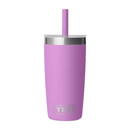 YETI RAMBLER JR TUMBLER WITH SILICONE STRAW LID - 10 OZ - DESERT BLOOM