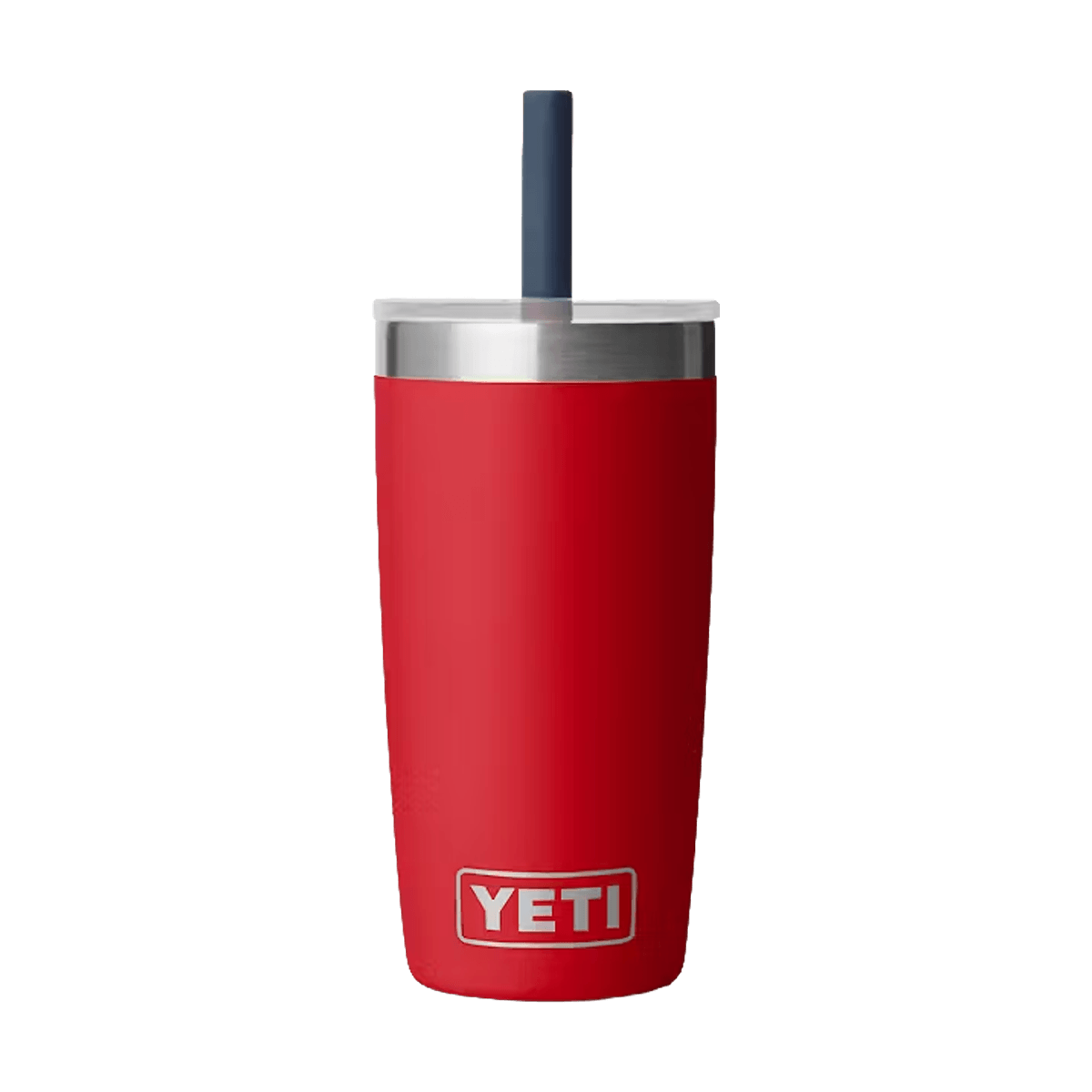 YETI RAMBLER JR TUMBLER WITH SILICONE STRAW LID - 10 OZ - NAVY_RESCUE RED
