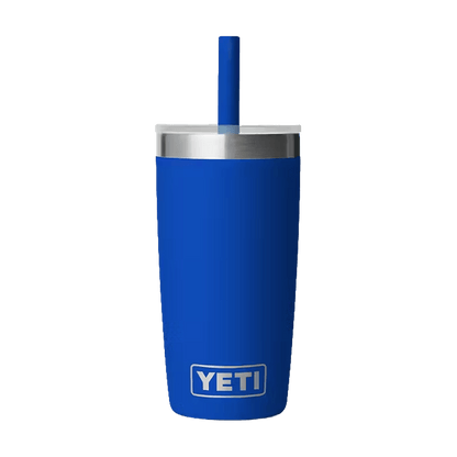 YETI RAMBLER JR TUMBLER WITH SILICONE STRAW LID - 10 OZ - ROYAL BLUE