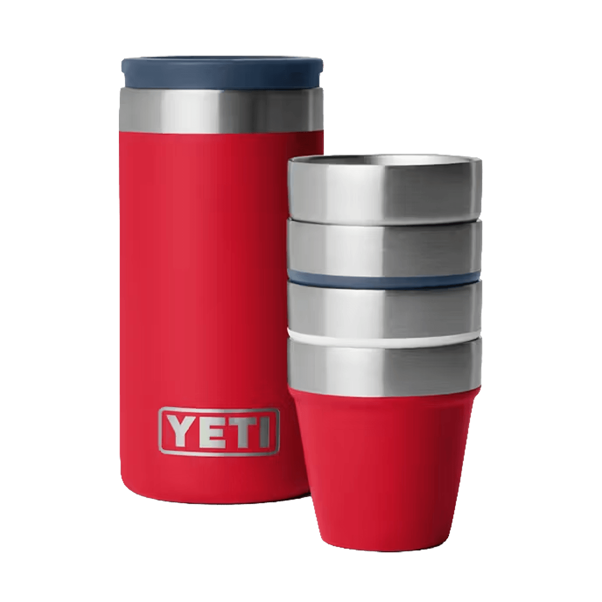 YETI SHOT GLASSES AND CASE - RED WHITE NAVY