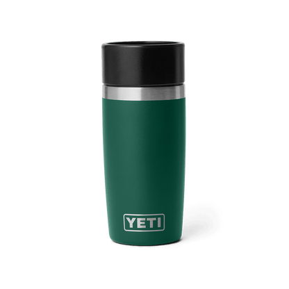 Green YETI insulated 12 oz mug with black lid