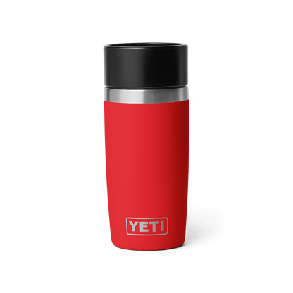 Rescue Red YETI insulated 12 oz mug with black lid