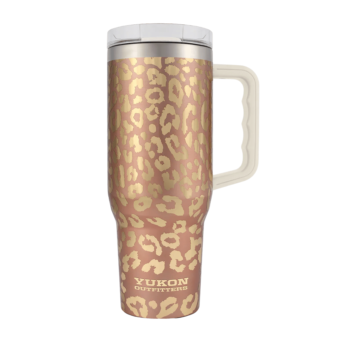 YUKON OUTFITTERS FIT FORTY TUMBLER 40OZ - GOLD LEOPARD_FRONT ANGLE