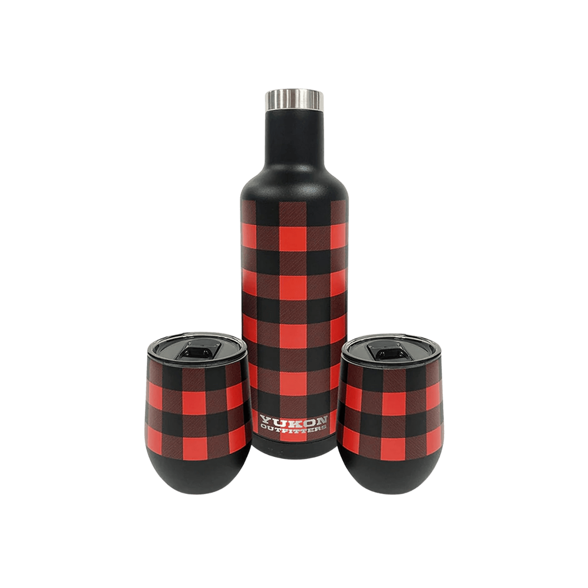 YUKON OUTFITTERS FREEDOM 3PC WINE SET - BUFFALO PLAID