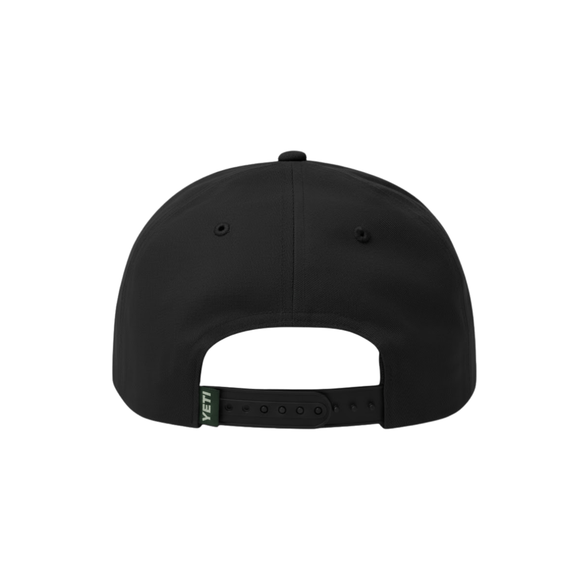 YETI BEAR FLAT BRIM ROPE HAT - BLACK - BACK VIEW