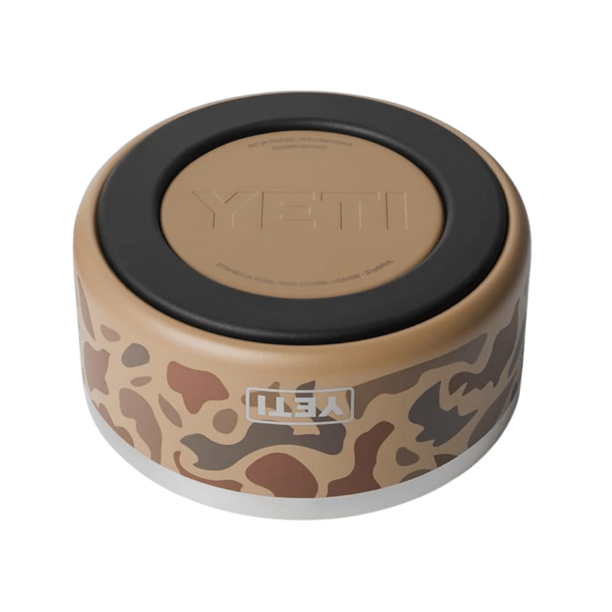 YETI BOOMER 4 DOG BOWL - WETLANDS CAMO - BOTTOM VIEW