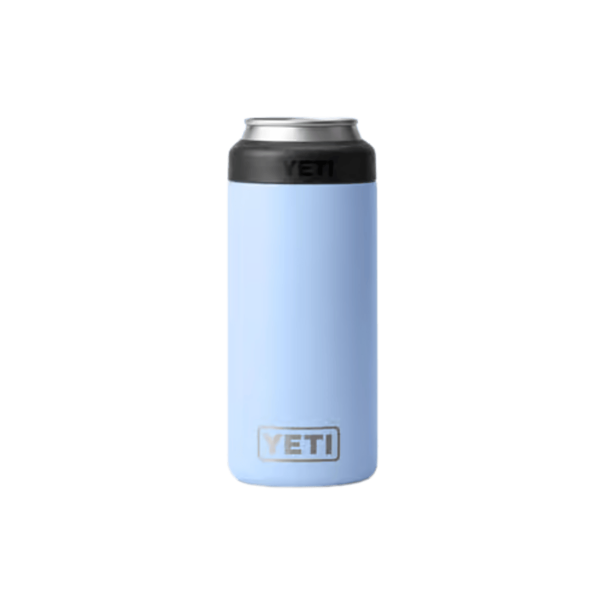 YETI COLSTER SLIM CAN INSULATOR -  BIG SKY BLUE - FRONT VIEW