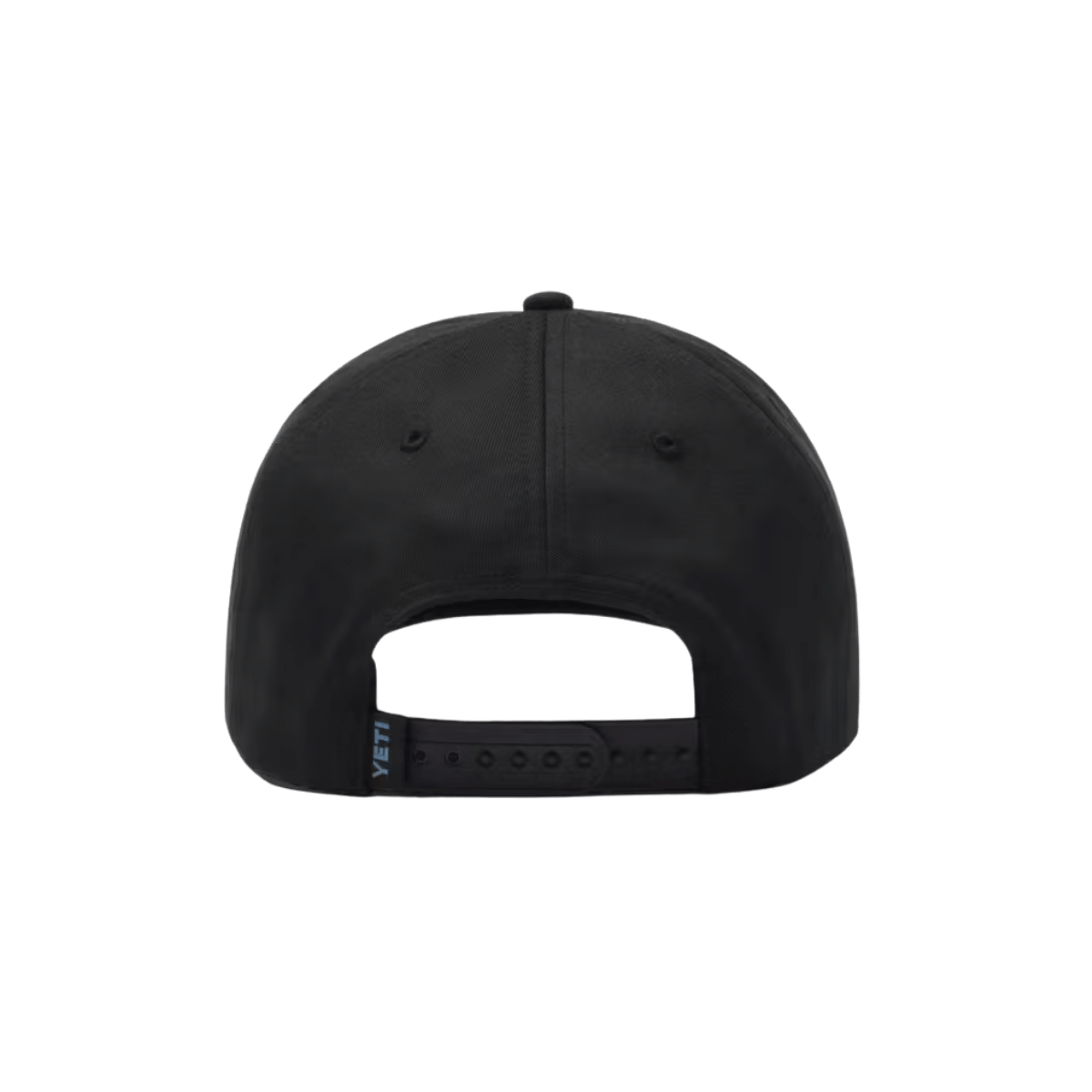 YETI COOLER WOVEN FLAT BRIM SNAPBACK - BLACK - BACK VIEW
