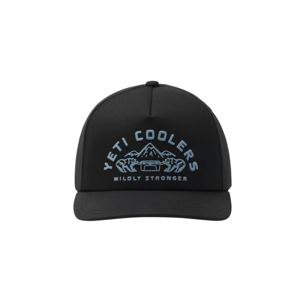 YETI COOLER WOVEN FLAT BRIM SNAPBACK - BLACK - FRONT VIEW