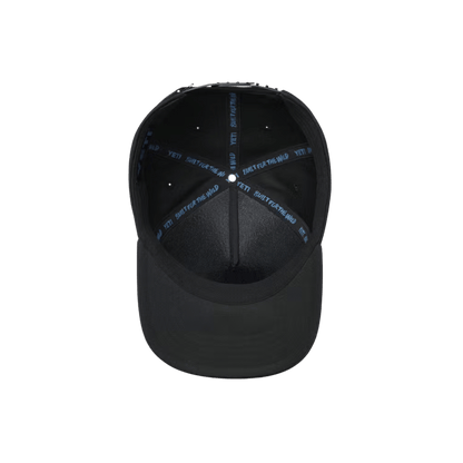 YETI COOLER WOVEN FLAT BRIM SNAPBACK - BLACK - BOTTOM VIEW