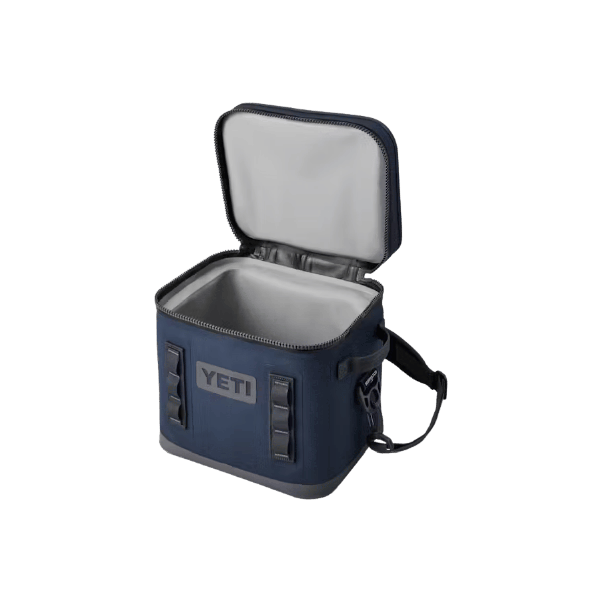 YETI HOPPER FLIP 12 SOFT COOLER - NAVY - OPEN VIEW