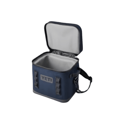 YETI HOPPER FLIP 12 SOFT COOLER - NAVY - OPEN VIEW