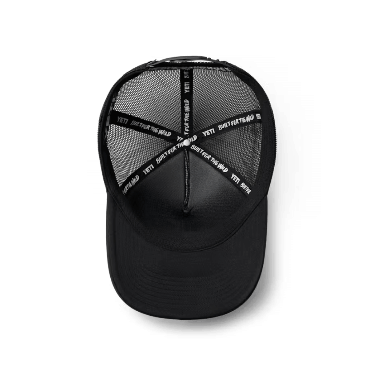 YETI MID PRO TRUCKER HAT - BLACK - INSIDE VIEW