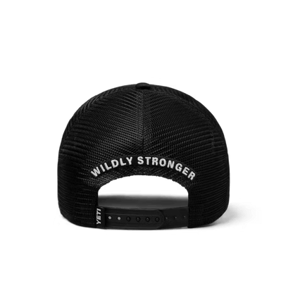 YETI MID PRO TRUCKER HAT - BLACK - BACK VIEW