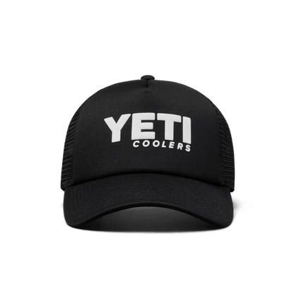 YETI MID PRO TRUCKER HAT - BLACK - FRONT VIEW