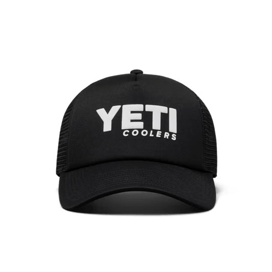 YETI MID PRO TRUCKER HAT - BLACK - FRONT VIEW