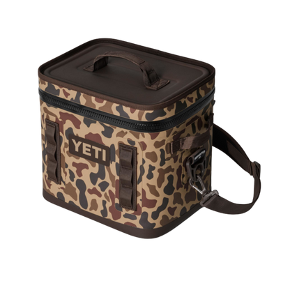 YETI PREMIUM HOPPER FLIP 12 - WETLANDS CAMO_1 - SIDE FRONT VIEW