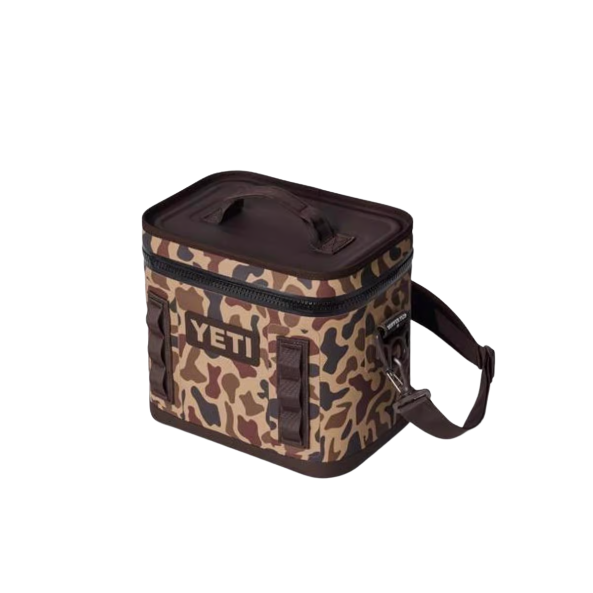 YETI PREMIUM HOPPER FLIP 8 - WETLANDS CAMO - SIDE FRONT VIEW