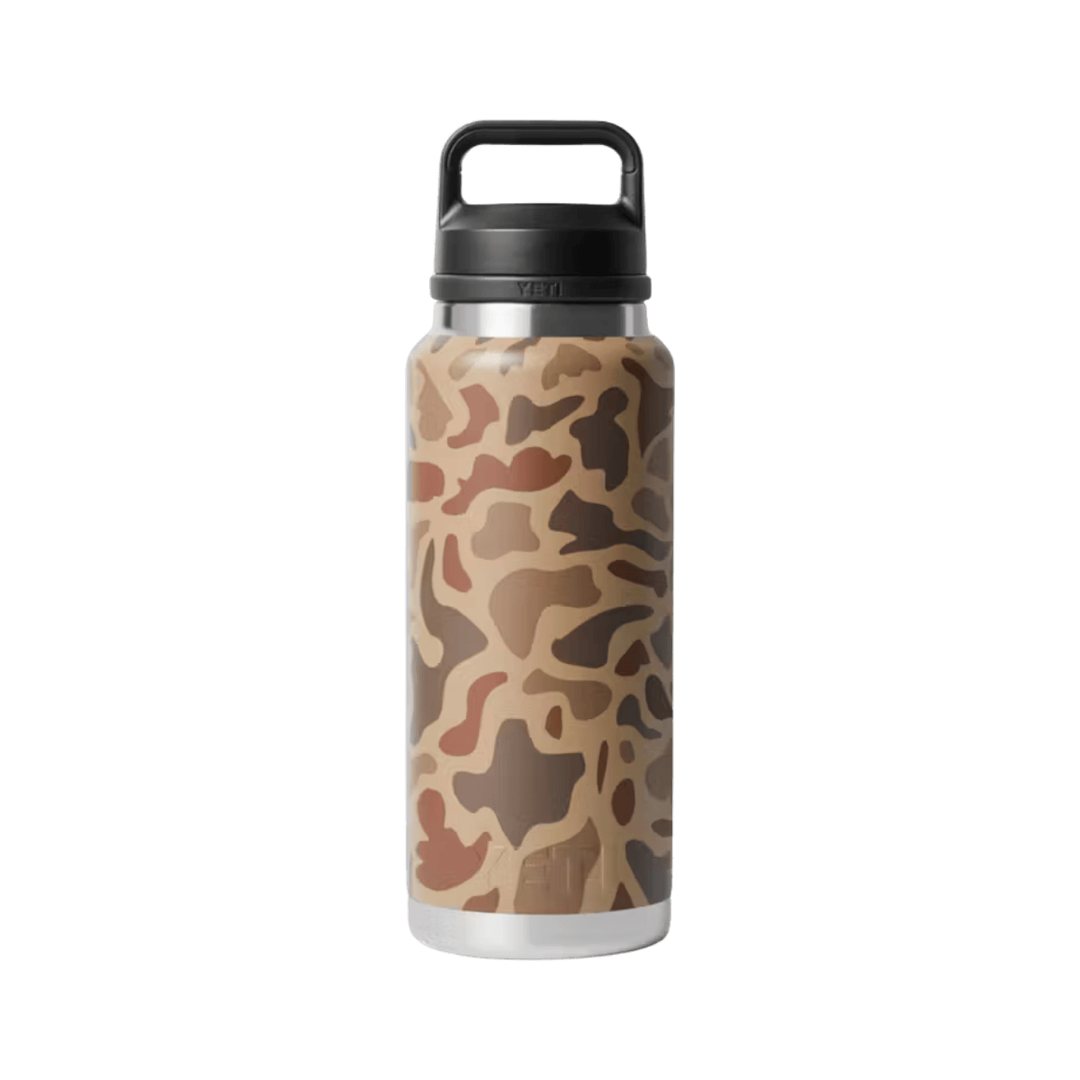 YETI 36 OZ PREMIUM RAMBLER BOTTLE CHUG - WETLANDS CAMO - BACK VIEW