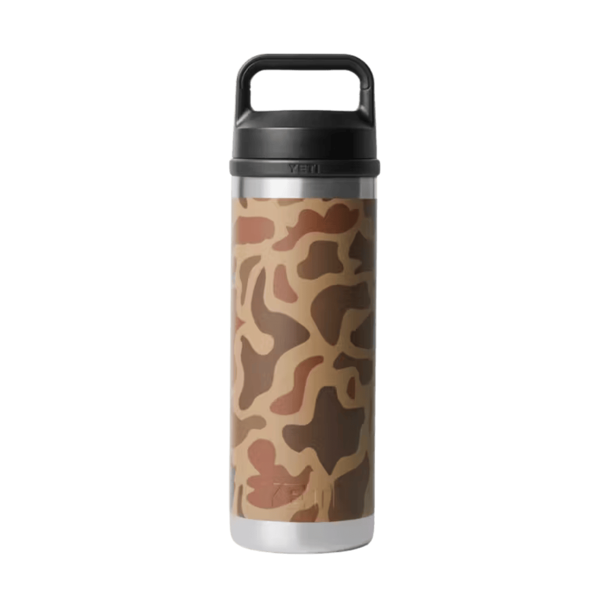 YETI 18 OZ PREMIER RAMBLER BOTTLE CHUG - WETLANDS CAMO - BACK VIEW