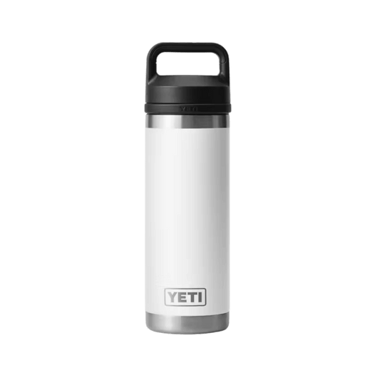 YETI RAMBLER BOTTLE CHUG - 18OZ - WHITE - FRONT VIEW
