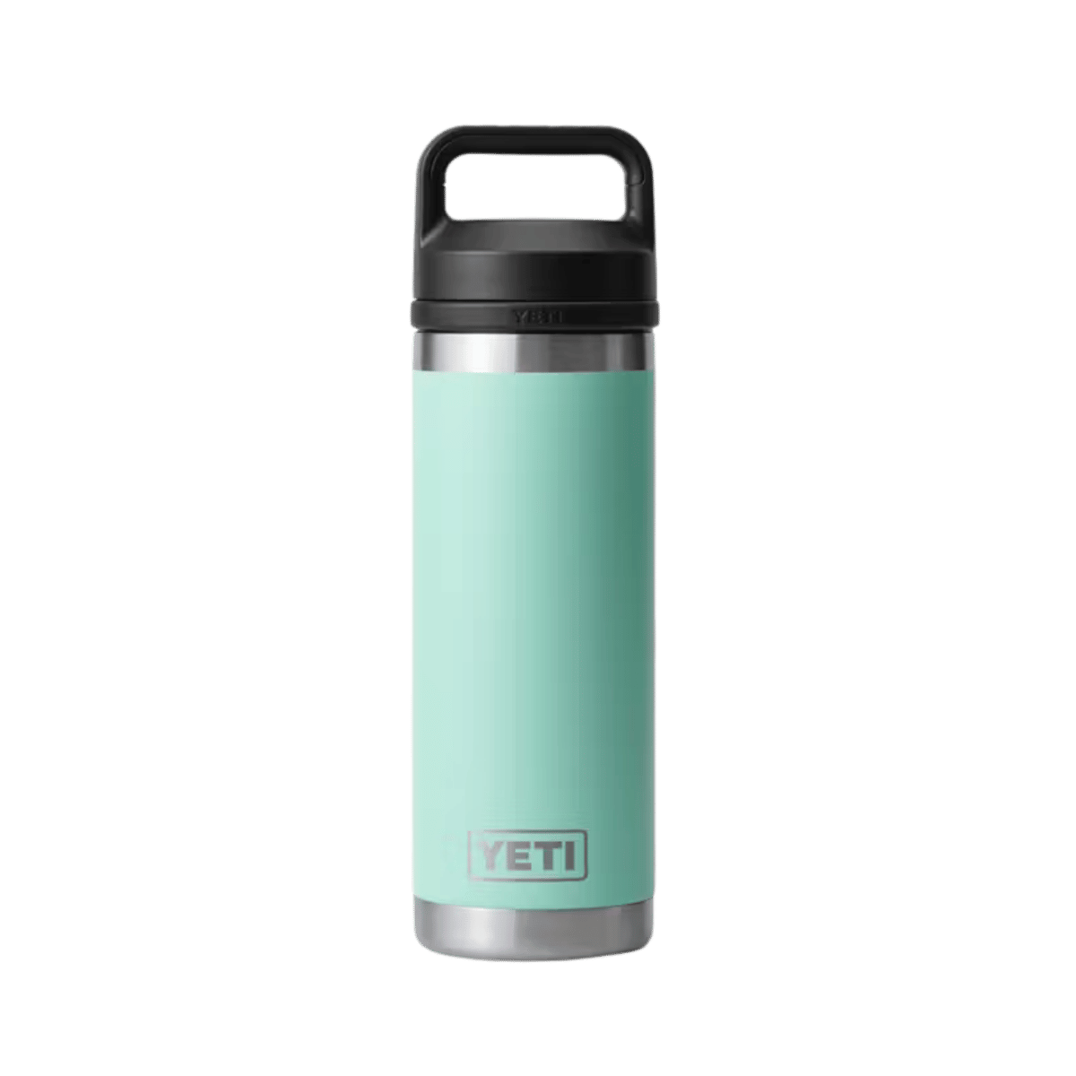 YETI 18 OZ RAMBLER BOTTLE CHUG - SEAFOAM - FRONT VIEW