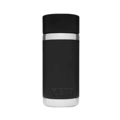 YETI 12 OZ RAMBLER BOTTLE - BLACK - BACK VIEW