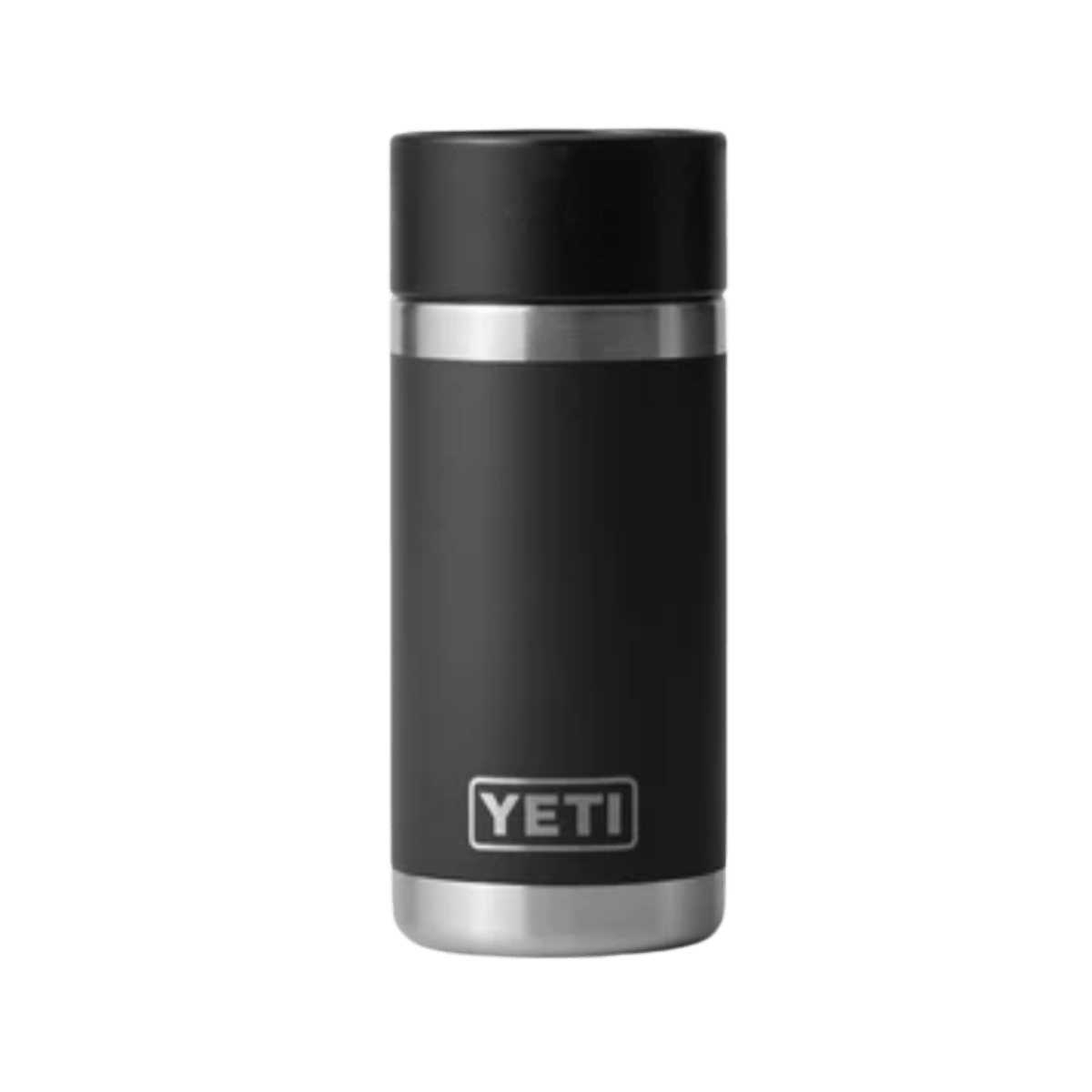 YETI 12 OZ RAMBLER BOTTLE - BLACK - FRONT VIEW