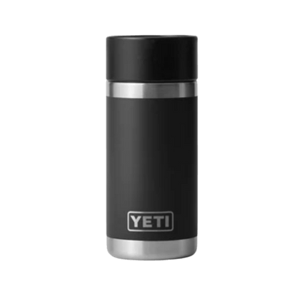 YETI 12 OZ RAMBLER BOTTLE - BLACK - FRONT VIEW