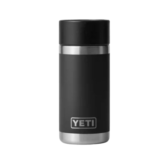 YETI 12 OZ RAMBLER BOTTLE - BLACK - FRONT VIEW