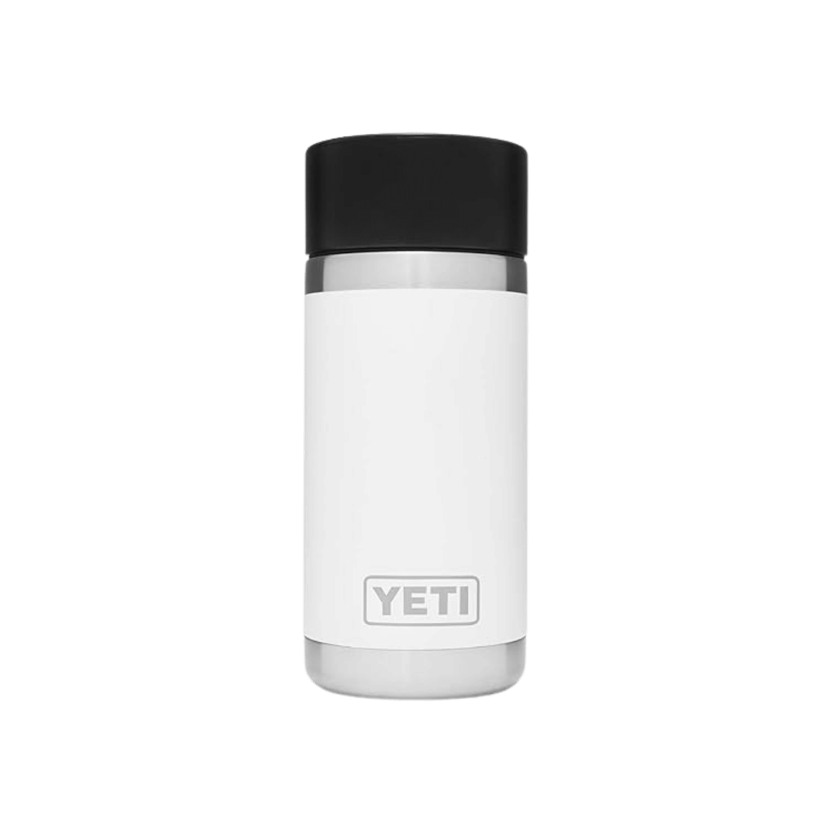 YETI 12 OZ RAMBLER BOTTLE - WHITE - FRONT VIEW
