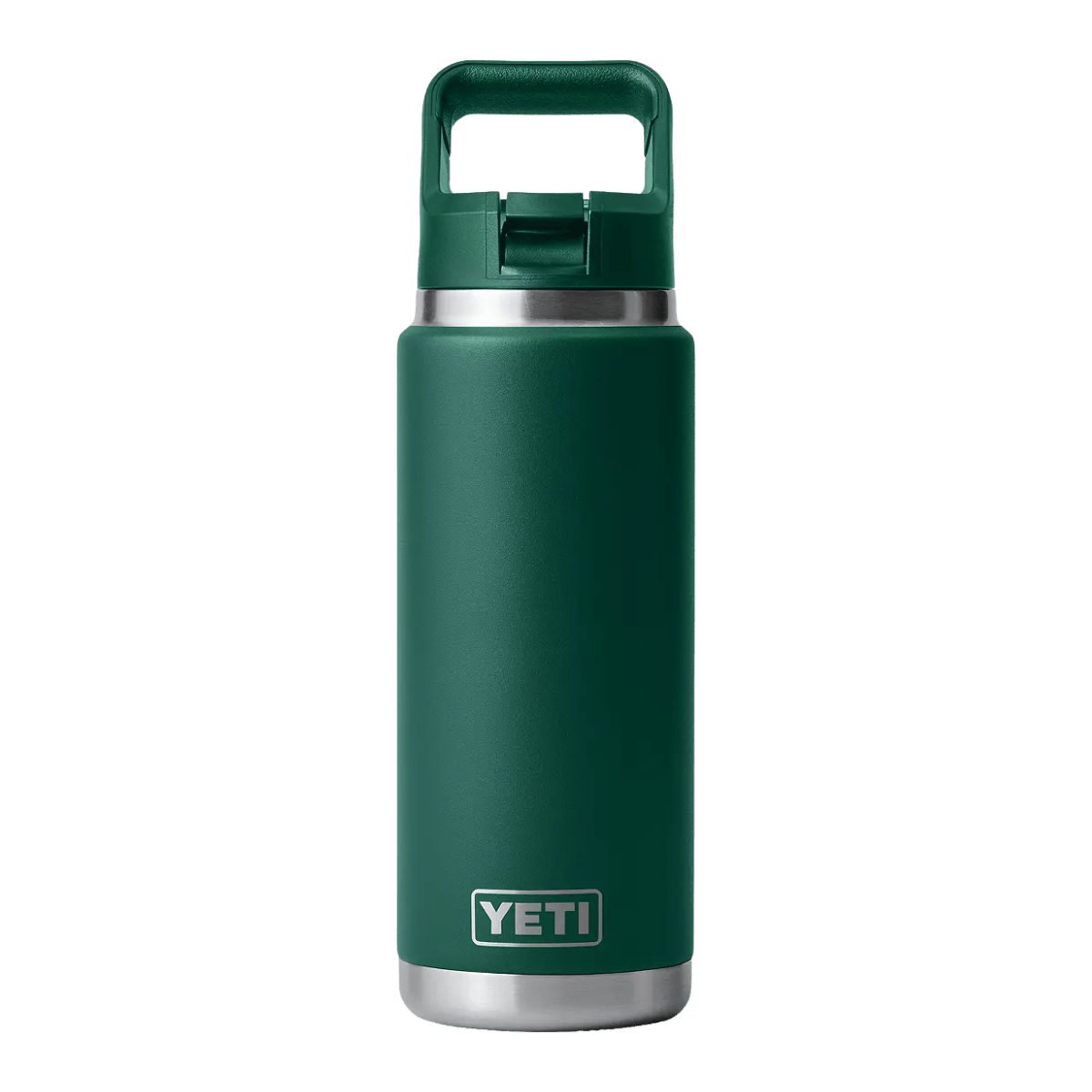 YETI 26 OZ RAMBLER COLOR CAP STRAW BOTTLE - BLACK FOREST GREEN